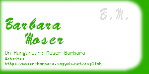 barbara moser business card